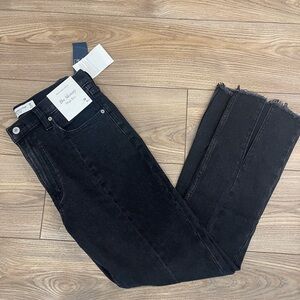 NWT: Abercrombie The Skinny High Rise Black Split Jeans